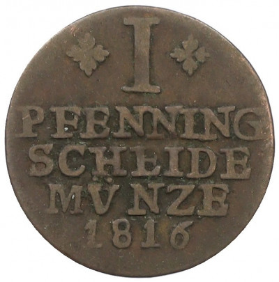 1 пфенниг 1816 года Брауншвейг