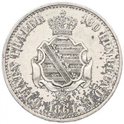 1/6 талера 1861 года Саксония