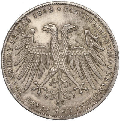 2 гульдена 1848 года Франкфурт «Избрание австрийского принца Йоханна викарием»