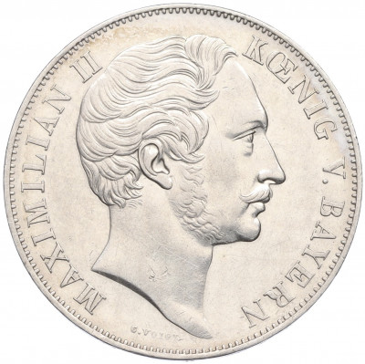 2 гульдена 1855 года Бавария «В память о восстановлении колонны Святой Марии»