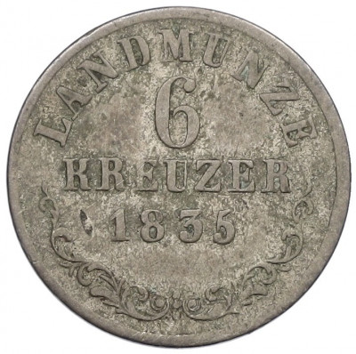 6 крейцеров 1835 года Саксен-Мейнинген