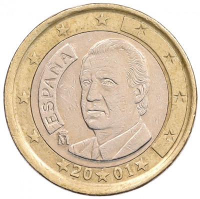1 евро 2001 года Испания