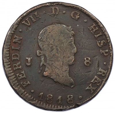 8 мараведи 1818 года Испания