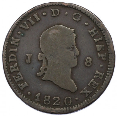 8 мараведи 1820 года Испания