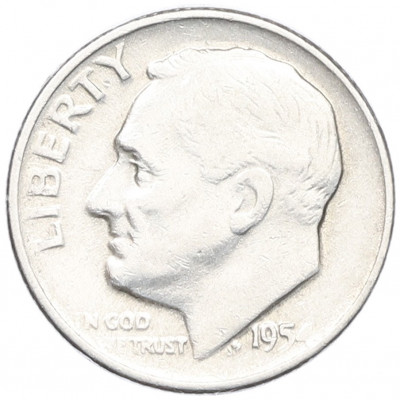 1 дайм (10 центов) 1954 года США