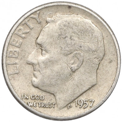 1 дайм (10 центов) 1957 года США