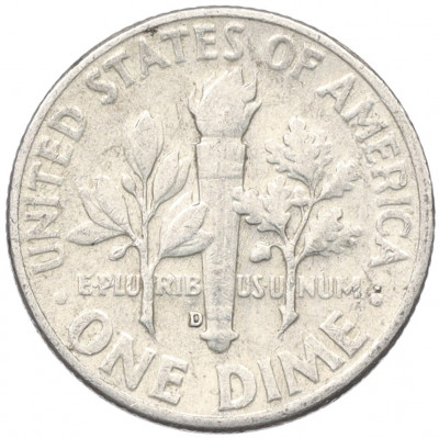 1 дайм (10 центов) 1964 года D США