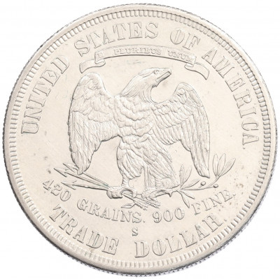 1 доллар 1877 года S США «Торговый доллар»