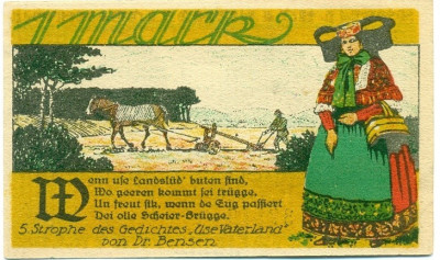 1 марка 1922 года Германия — Бюккебург (Нотгельд)