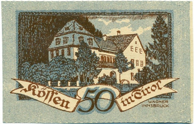 50 геллеров 1920 года Австрия — Кессен (Нотгельд)