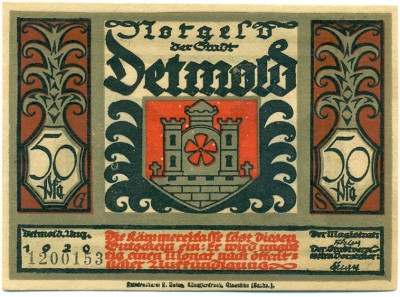 50 пфеннигов 1920 года Германия — Фюрстенберг (Нотгельд)