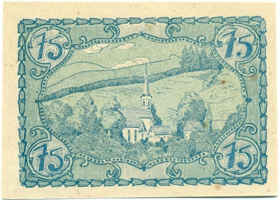 75 геллеров 1920 года Австрия — Шенау-им-Мюлькрайс (Нотгельд)