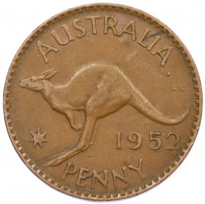 1 пенни 1952 года Австралия