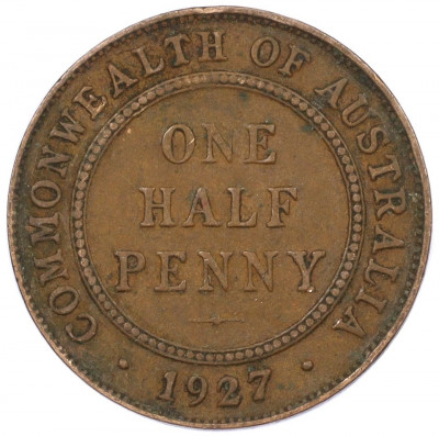 1/2 пенни 1927 года Австралия