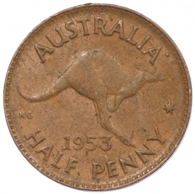 1/2 пенни 1953 года Австралия