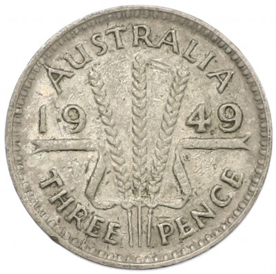 3 пенса 1949 года Австралия