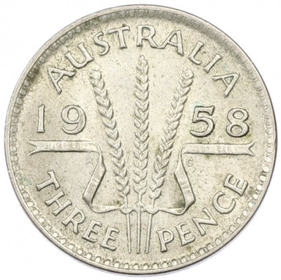 3 пенса 1958 года Австралия