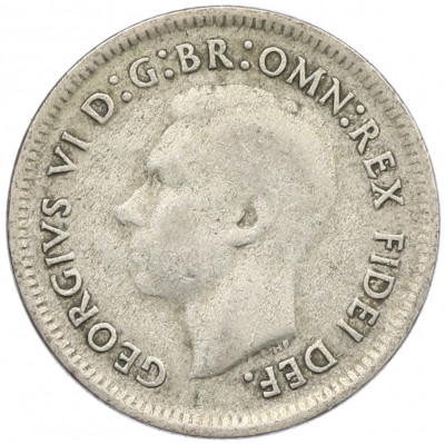 6 пенсов 1950 года Австралия