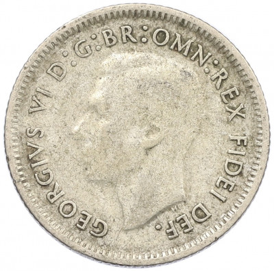 6 пенсов 1951 года Австралия