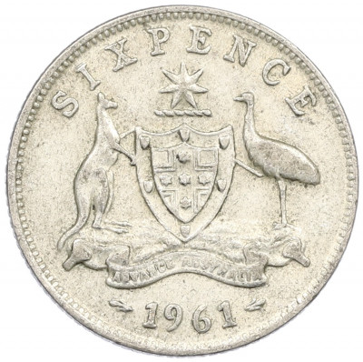 6 пенсов 1961 года Австралия