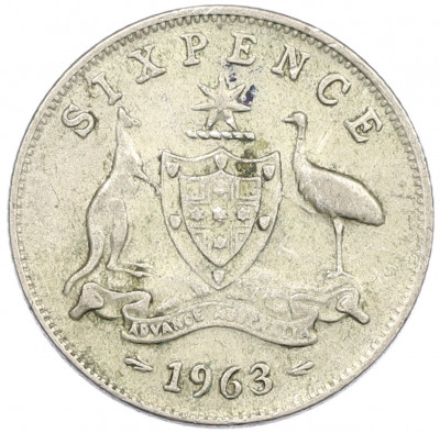 6 пенсов 1963 года Австралия