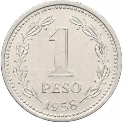 1 песо 1958 года Аргентина