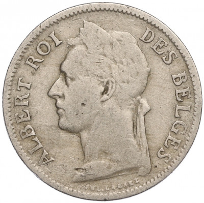 50 сантимов 1929 года Бельгийское Конго — легенда на французском (CONGO BELGE / DES BELGES)