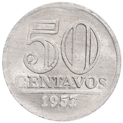 50 сентаво 1957 года Бразилия