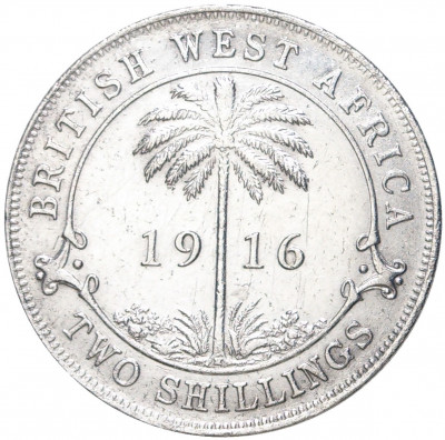 2 шиллинга 1916 года H Британская Западная Африка