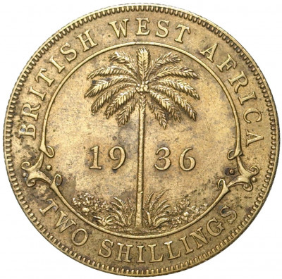 2 шиллинга 1936 года Британская Западная Африка