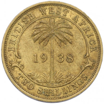 2 шиллинга 1938 года Н Британская Западная Африка