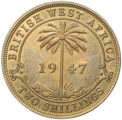 2 шиллинга 1947 года Н Британская Западная Африка
