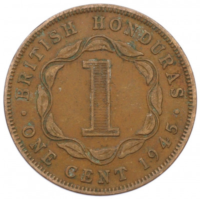 1 цент 1945 года Британский Гондурас