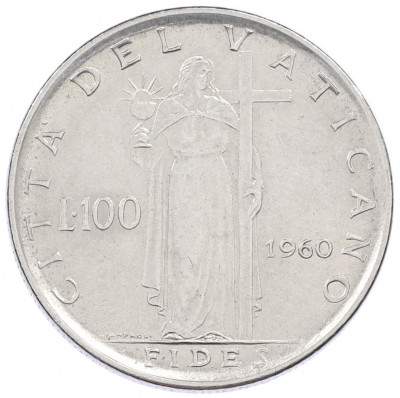 100 лир 1960 года Ватикан