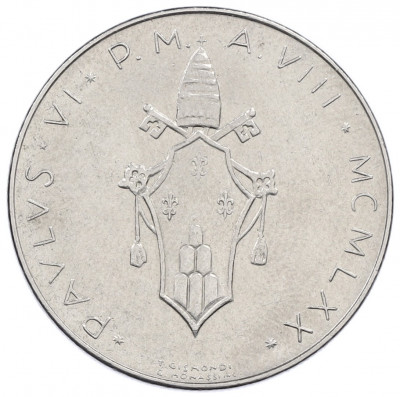 100 лир 1970 года Ватикан