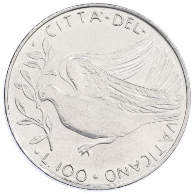 100 лир 1975 года Ватикан