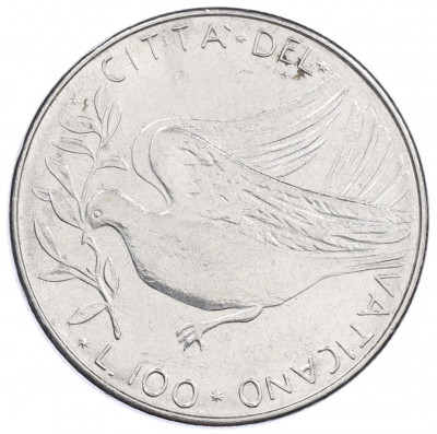 100 лир 1976 года Ватикан