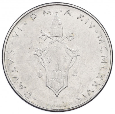 100 лир 1976 года Ватикан