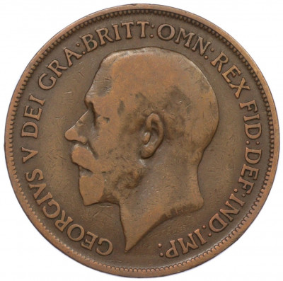 1 пенни 1916 года Великобритания