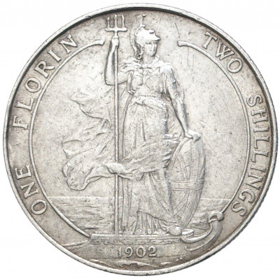 1 флорин (2 шиллинга) 1902 года Великобритания