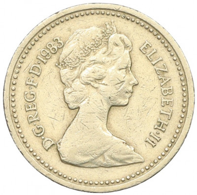 1 фунт 1983 года Великобритания