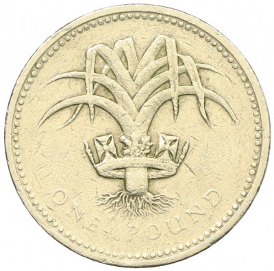 1 фунт 1990 года Великобритания