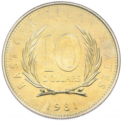 10 долларов 1981 года Восточные Карибы «ФАО — Всемирный день продовольствия»