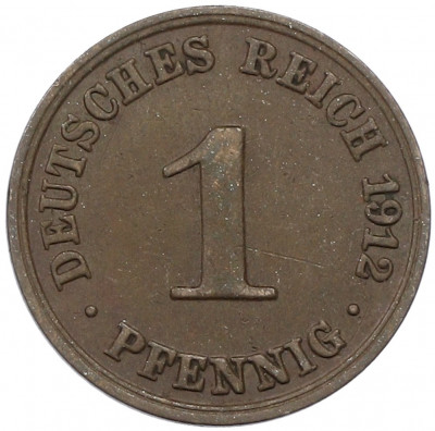 1 пфенниг 1912 года A Германия