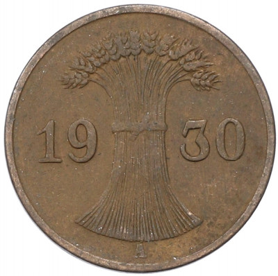 1 рейхспфенниг 1930 года A Германия