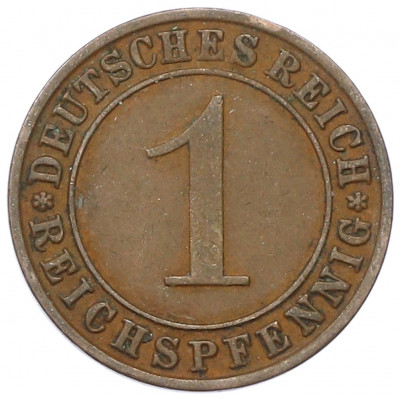1 рейхспфенниг 1931 года F Германия