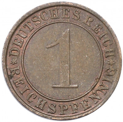 1 рейхспфенниг 1934 года A Германия