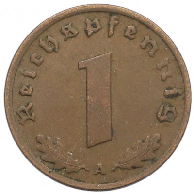 1 рейхспфенниг 1937 года A Германия