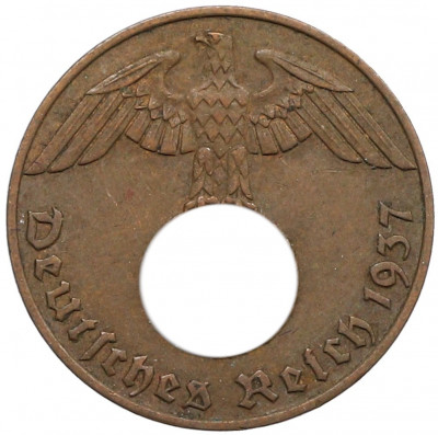 1 рейхспфенниг 1937 года J Германия