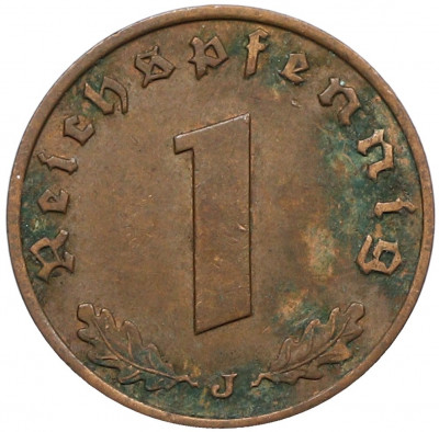 1 рейхспфенниг 1937 года J Германия